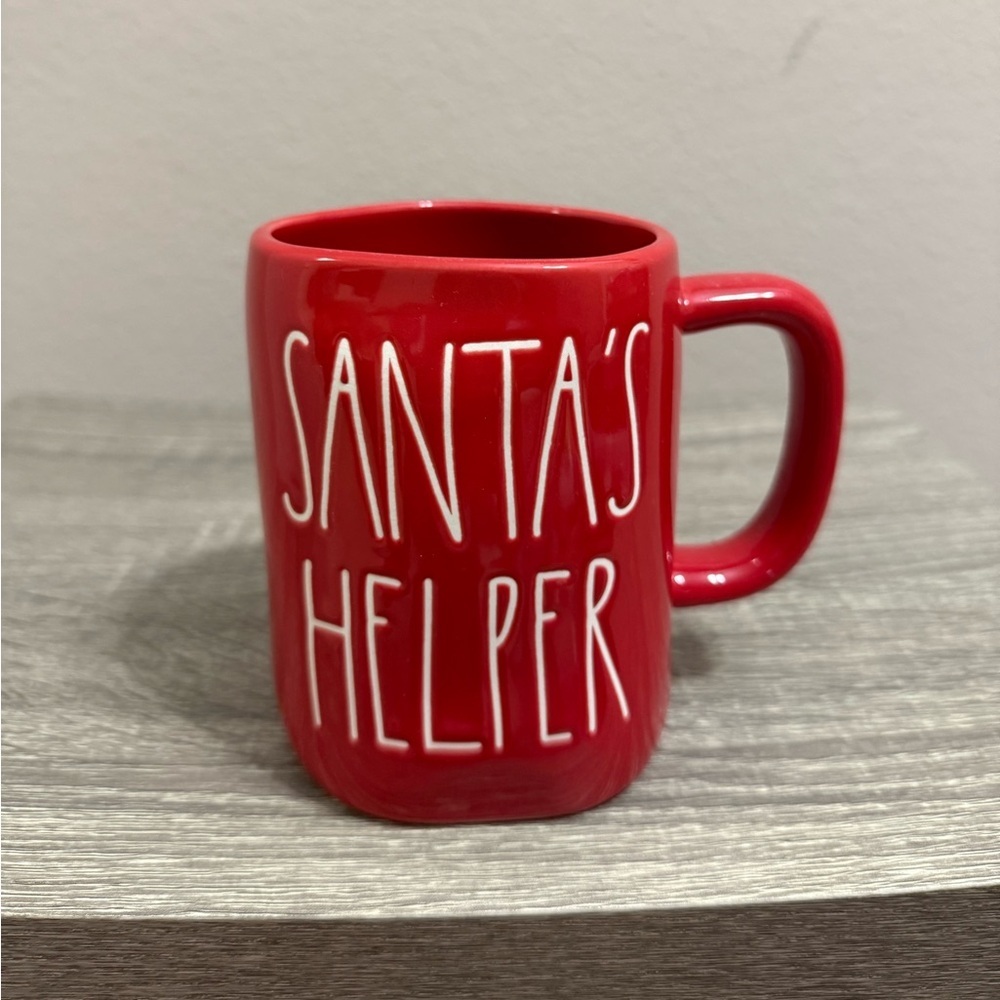 Rae Dunn Red Santa's Helper Mug